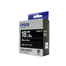 실 테이프18mm 라벨 qr코드 엡손 바코드만들기 기 SD18K-px.흑백글씨.1개 주문제작 공구함 크라프트지 스티커 브라 포토 3D 라벨 프린터, B 본상품선택