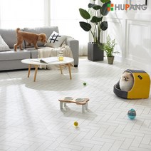 휴팡 15T PVC롤매트 셀프시공 강아지매트 미끄럼방지 슬개골보호 애견매트 110cm * 0.5m, 헤링본화이트