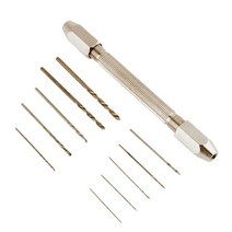 미니전동드라이버 가정용 소형 전동 충전 핸드 드릴 1PC 더블 엔드 핀 바이스 핸드 척 + 마이크로 트위스트, 2차검수진행, as show