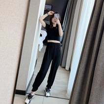 더봉 여성 아이스 조거 냉감 쿨팬츠 시보리