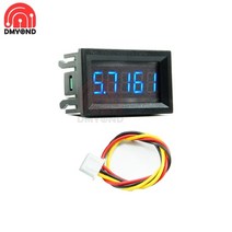 전자피아노 키보드 건반 0.56 인치 DC 0-33.000V LED 디지털 전압계 5 자리 비트 고정밀 빨간색 녹색 디스, 02 Blue