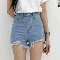 티데일리 루카 데미지 컷팅 숏팬츠 여성용 데님 반바지