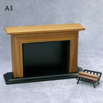 아파트화목난로 가정용 실내 인형 집 블랙 유럽 벽난로 미니 홈 화이트 가구 나무 크리 에이 티브, [05] as pic
