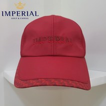 임페리얼 골프웨어 남성 20FW 로고 자수 챙끝 패턴 포인트 골프 캡 모자 볼캡 IAAW303, 레드RD