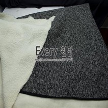 [에브리원단 2마] 호37) 폴리+울 이중 자가드 니트 원단 합포 뽀글이 털 원단 (고정폭 약 155cm)