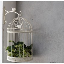 인테리어 새장 카페 베란다 꾸미기 감성 소품 디스플레이 빈티지 앤틱 실내 정원 오브제 홈, 아이보리