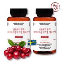 [신제품 출시 이벤트] 링곤베리 퓨레 글루타치온 로즈힙 엘라스틴 프리미엄 정 1000mg 60정, 2개
