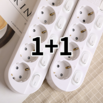 [1+1 이벤트] 오성정밀 멀티탭 1+1 총 2개 개별 접지 스위치, 개별 스위치, 5구, 4.5m