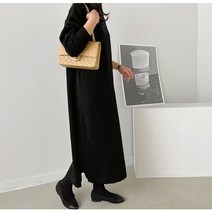 걸스데일리/[Muse12]메르 니트 폴라 원피스/롱 니트 원피스