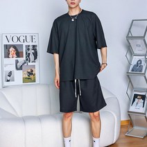 온드레 남성 오버핏 와플 트레이닝 셋업 상하세트