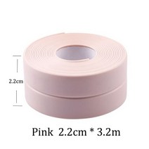 온실 간이 미니 셀프 3.2 미터 욕실 싱크 목욕 씰링 스트립 금형 증거 테이프 PVC 자기 접착제 방수 벽 스, 08 22mm  3.2Meters