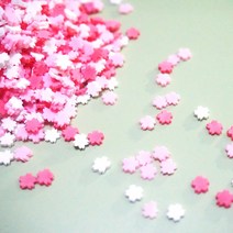 벚꽃엔딩 토핑 100g 슬라임 파츠 재료 도매 비즈 글리터 데코덴 스팽글 오도독 피쉬볼