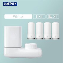수돗물정수기 수도꼭지필터 씽크대정수기 LOEPHY 수돗물 정수기 수도꼭지 다단식 고정밀 세라믹 필터 주방 욕실 납 염소 냄새 제거 색상 CNAS, White