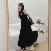 떳다그녀 프젠트 플리츠 롱 원피스