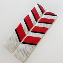 마이웨이카 자동차 오토바이 바이크 탑박스 배달통 배달 고휘도 안전 빛 후부 반사 튜닝 리플렉터 스티커 (2입), 흰색