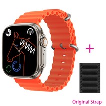 (에서 선박 us) 원래 49mm IWO 스마트 워치 WS18 울트라 시리즈 8 남자 여자 NFC IP68 방수 블루투스 전화, 08 Add 1 nylon_01 49mm