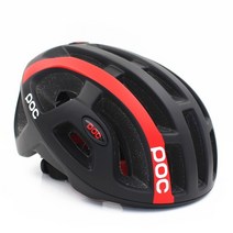 poc octal 사이클링 헬멧 남성 여성 도로 헬멧 산악 자전거 전 지형 자전거 헬멧 스포츠 환기구 승마 헬멧 eps 54-61, 엘54-61, 블랙 레드