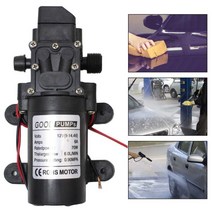 전기 양수기 60w dc 12v 고압 자동 다이어프램 워터 펌프 정수기 가압기 캐러밴