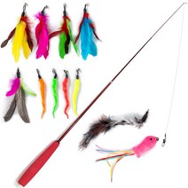 고양이장난감 낚시대 12종세트 깃털 리필, 12종 낚시대깃털세트