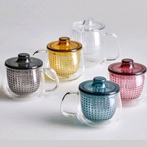 킨토 카페 내열유리 유니머그컵 350ml 찻잔 차거름망 티팟세트 커피잔, 유니머그 블루