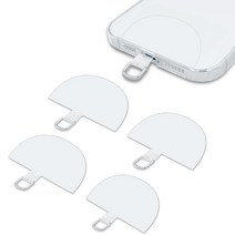 네츄럴파크 스마트폰 온리 투명 태그홀더 5P 손목 스트랩 걸이 줄 행온택, 7. 온리투명 태그홀더-반달형 5P, 5개