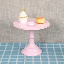 애프터눈 티 트레이 케이크 스탠드 디저트 아이언 파티 디스플레이 결혼식 홈 장식 단련 생일 퍼지 데스크탑, 1.pink  12인치