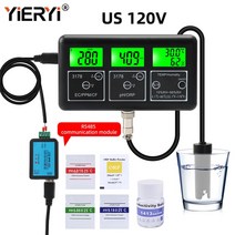 RS485 통신 다기능 수질 PH ORP TDS EC CF Теmp 습도 측정기 수족관 온라인 분석기, 한개옵션1, 03 RS485  US  120V-1