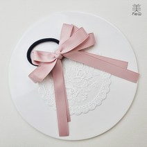 미뉴 우아한 왕리본 머리끈 롱 테일 명품 고급 심플 공단 예쁜 헤어악세사리 헤어끈 6컬러
