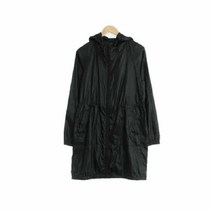 유니클로 블랙 롱바람막이 여자 3072