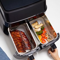트렌드픽 반반 올스텐 에어프라이어 9L 대용량, 블랙