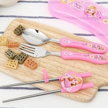 시크릿쥬쥬 어린이여행 3종수제세트 예쁜 유치원 아기자기스푼 휴대용