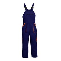 턱받이 작업복 남녀 공용 플러스 사이즈 보호 스트랩 점프 슈트 포켓 유니폼 민소매 빕 팬츠, Navy blue, 4XL