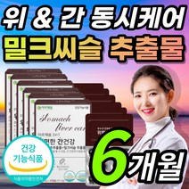 식약처 인증 밀크씨슬 밀크시슬 밀크시스 밀크티슬 밀크티술 추출물 실리마린 실리마리 쉽게 피곤한 지친 지치는 직장인 부모님 위 간 건강 동시 케어 기능 도움 영양제 + 알 약 케이스, 1개, 6개월 / 6개