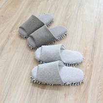 모던 클린 거실화 2개입 /청소 실내화 / 걸레 슬리퍼, 오픈형 2개입(그레이+진그레이)