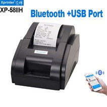 휴대용 프린터 xprinter 58mm 테이크 아웃 블루투스 pos 쇼핑몰 레스토랑 용, 58IIH USB 블루투스, 협력사, EU 플러그, 1개
