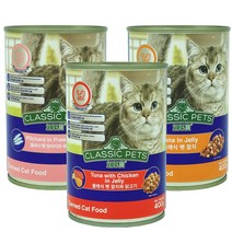 컴페니언 CP 클래식 캣 캔 400g 고양이캔 고양이간식, 1개, 치킨참치400g