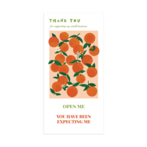 메리롱 선물 포장용 패턴 직사각 감사스티커 5x10cm 50매, 프루츠B