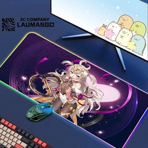 에픽 세븐 Rgb 마우스 패드 게이머 키보드 매트 책상 애니메이션 카펫 Pc 빅 게임 캐비닛 확장, 05 GG001216_03 RGB300x350x3mm