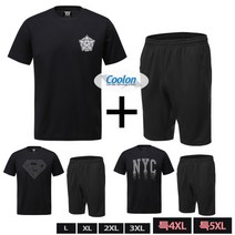 스타하우스 SCG 셋트 쿨론반팔 반바지 4XL 5XL 빅사이즈 상하의SET 트레이닝복 남자 여름 검정 블랙