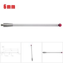 CMM 터치 프로브 스타일러스 6mm 루빈 볼 CNC 팁 세라믹 샤프트 M4 A-5000-3712 테스트 액세서리 100 Mm 길이