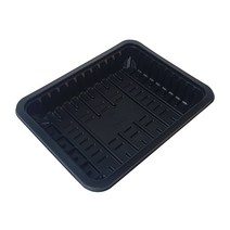 PP용기 LA갈비 1kg 색상별 묶음 100개 진열 배달 정육포장용기 갈비트레이 일회용, 검정색