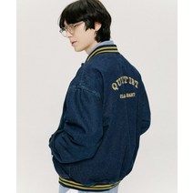 QUIETIST QT 데님 바시티 자켓블루 QT DENIM VARCITY JACKETBLUE