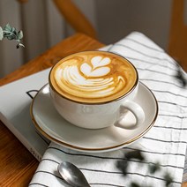 골드라인 감성 커피잔 라떼잔 380ml, 단품