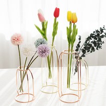 펫플랜트 감성 인테리어소품 로즈골드 와이어 꽃병화병_2colors, 5.와이어_골드(단형)