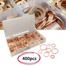동 구리와샤 신주 황동 볼트 평와샤 동패킹 동가스켓 400P, 400pcs-(1SET)
