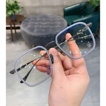 초경량 다각 퓨어티타늄 안경 터틀 골드 안경테 남자 여자 대두 큰얼굴 블루라이트차단 안경태