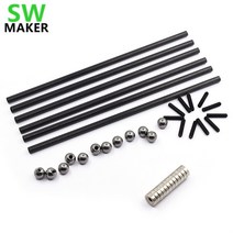 델타 코셀 K800 200mm 4x6MM 카본 로드 키트 원형 스크류 볼 + 3D 프린터 용 마그네틱 브래킷, 한개옵션0