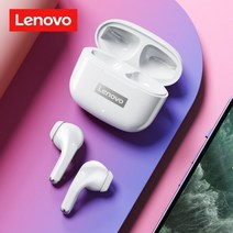 Lenovo-오리지널 LP40 프로 TWS 무선 이어폰 블루투스 5.1 스포츠 소음 감소 헤드폰 터치 컨트롤 250mAH 2022 신제품, White_CHINA
