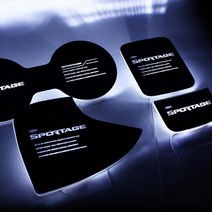 뉴스포티지R LED컵홀더도어캐치 시즌1, LED컵홀더 USB(무)블루