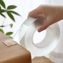 1/3/5M 나노 테이프 양면 테이프 투명 흔적 없음 재사용 가능한 방수 접착 테이프 청소 가능한 홈 다기능 테이프, 3M